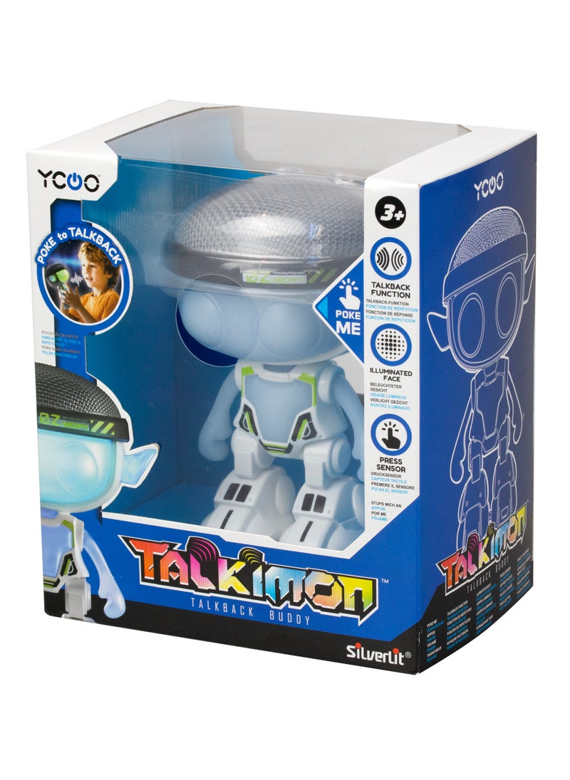 Silverlit Talkimon Talking Robot Toy with LED Glowing Face, Soft Ears and Flexible Arms, Fun Playback Function, 5 Sound Effects, Interactive Voice Distortion, Ideal for Kids Ages 5 and Up