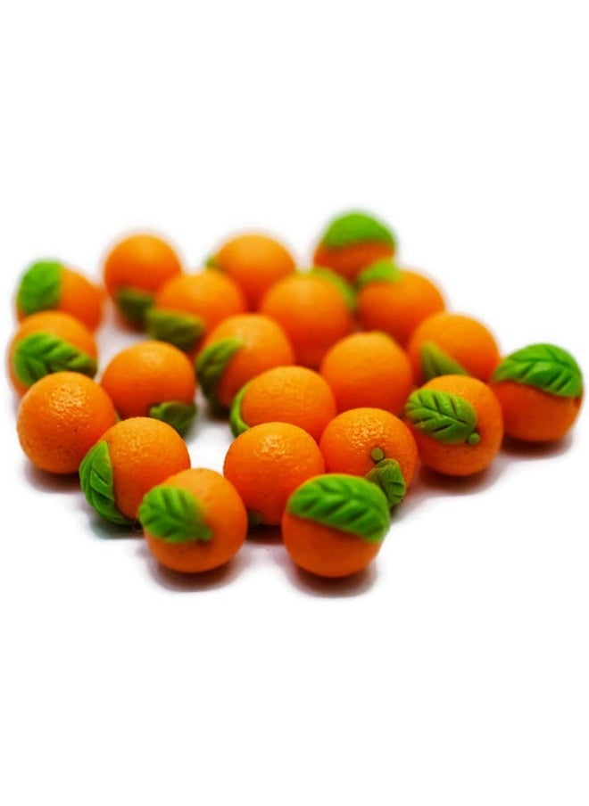 1shopforyou 20 Psc Orange Dollhouse Miniatures Food Kitchen