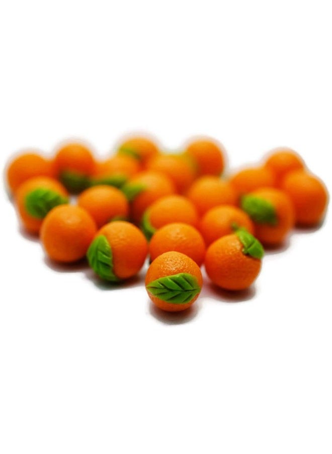 1shopforyou 20 Psc Orange Dollhouse Miniatures Food Kitchen