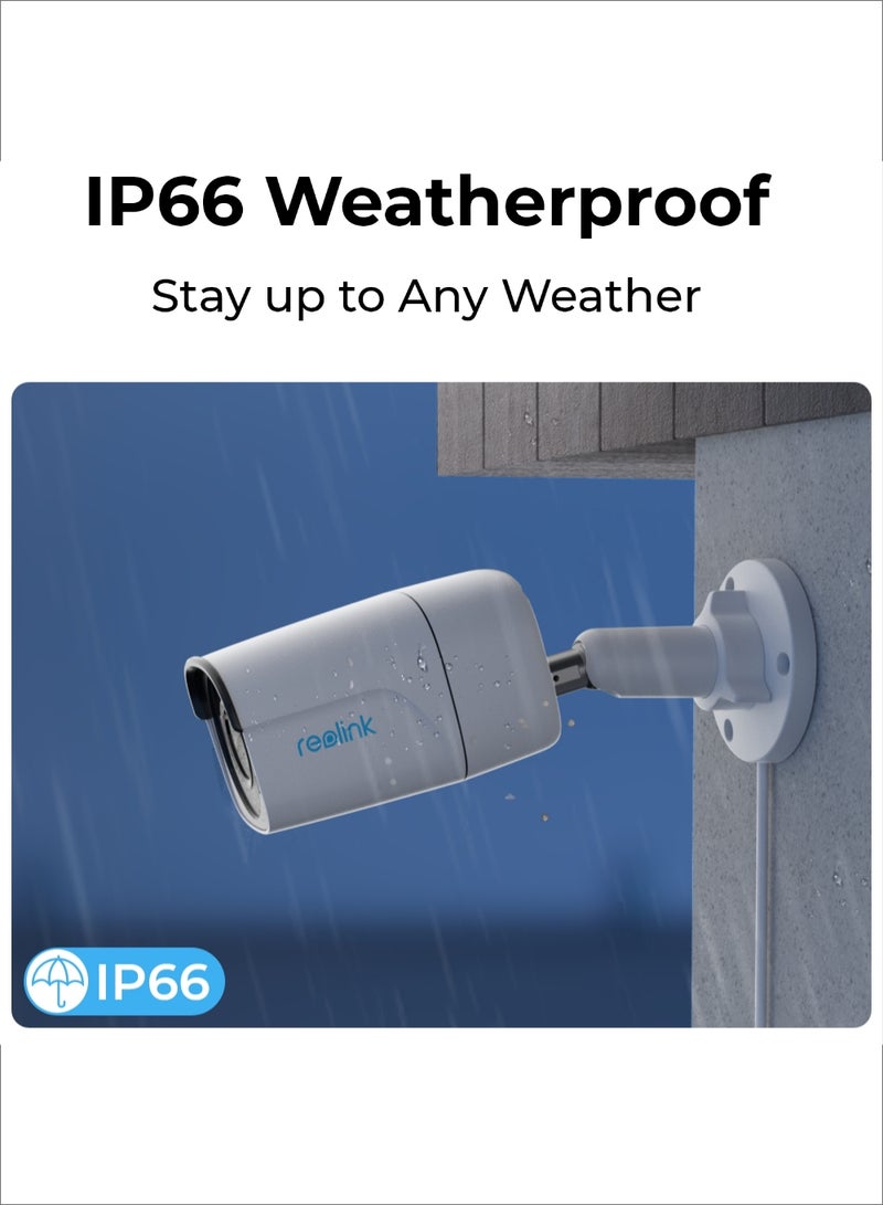 2K+ 5MP 8-Channel PoE NVR Surveillance Camera System, 4x PoE IP Security Camera Outdoor with Person Vehicle Detection, 2TB HDD for 24/7 Recording, NVS8-5MB4