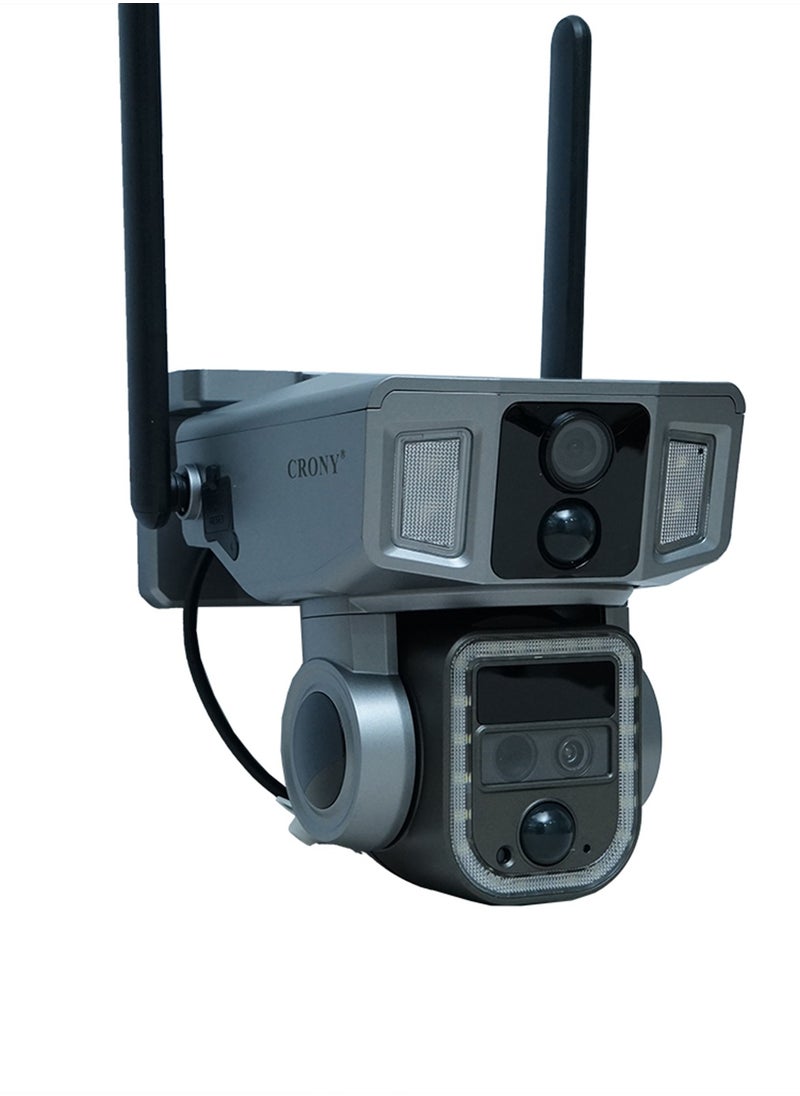Y7A 8MP Solar/Battery-Powered Security Camera – 4K Resolution, 355° PTZ, 90° Vertical Tilt, 10X Zoom, IR Night Vision, IP66 Waterproof, 4G/Wi-Fi Connectivity, Two-Way Audio, Human Body Induction, TF Card/Cloud Storage, 4x18650 Batteries, 9W Solar Panel, App Connectivity, Wireless Outdoor Security Camera for Home, Garden, and Property Protection, Solar Camera for Off-Grid Surveillance, Wireless Solar Powered Camera, High-Resolution Solar Camera with App Integration