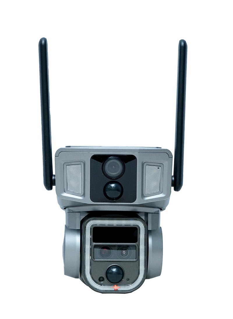 Y7A 8MP Solar/Battery-Powered Security Camera – 4K Resolution, 355° PTZ, 90° Vertical Tilt, 10X Zoom, IR Night Vision, IP66 Waterproof, 4G/Wi-Fi Connectivity, Two-Way Audio, Human Body Induction, TF Card/Cloud Storage, 4x18650 Batteries, 9W Solar Panel, App Connectivity, Wireless Outdoor Security Camera for Home, Garden, and Property Protection, Solar Camera for Off-Grid Surveillance, Wireless Solar Powered Camera, High-Resolution Solar Camera with App Integration