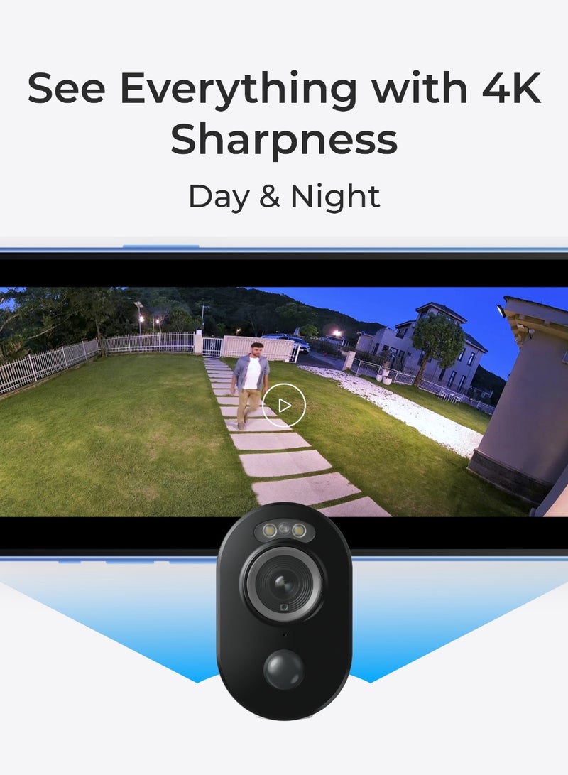 4K Security Cameras WiFI Outdoor System, Encrypted 1 Year Local Storage, 5-Month Battery Life, 2.4/5GHz WiFi, No Monthly Fee Argus 3 Ultra+Home Hub
