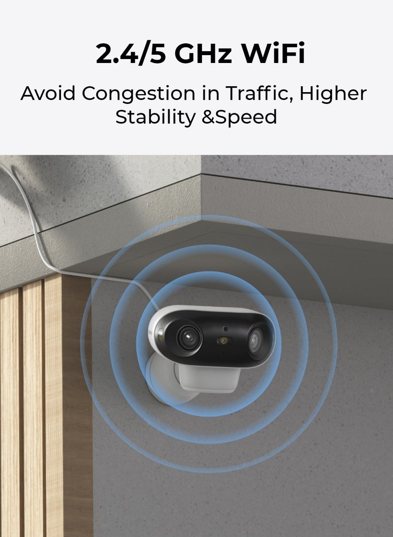 4K Battery Security Cameras Wireless Outdoor, 8MP Home Security, ColorX Night Vision, 180° Ultra-View, 5G/2.4GHz WiFi 6, AI Detection, Argus 4 Pro