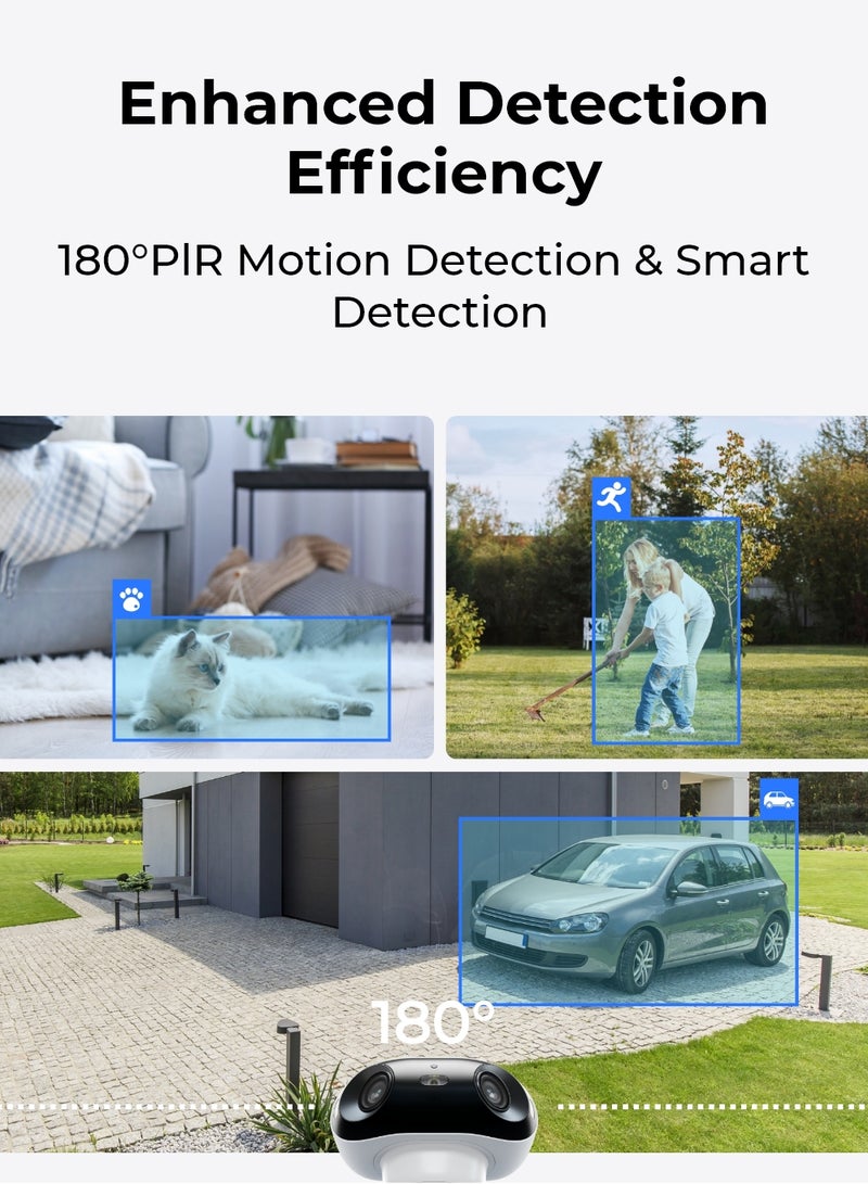 4K Battery Security Cameras Wireless Outdoor, 8MP Home Security, ColorX Night Vision, 180° Ultra-View, 5G/2.4GHz WiFi 6, AI Detection, Argus 4 Pro