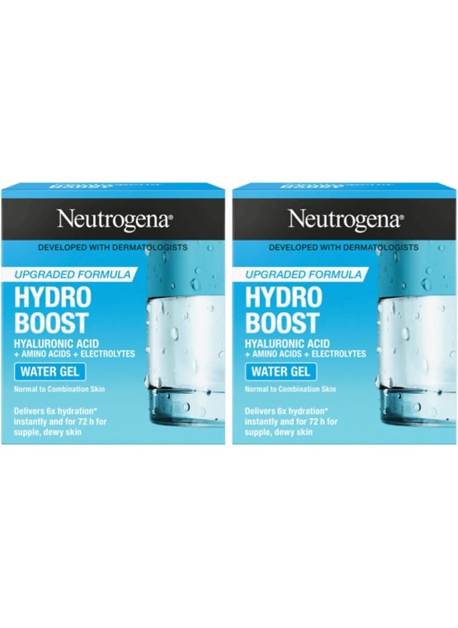 Neutrogena Face Moisturizer Water Gel, Hydro Boost, Normal to Combination Skin, 50ml (Pack of 2)