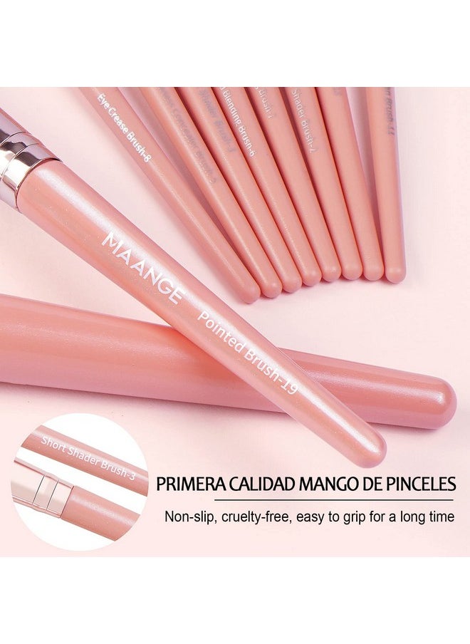 Makeup Brushes, MAANGE 20Pcs Makeup Brush Set Premium Synthetic Foundation Face Powder Blush Concealers Make Up Brushes Sets with Gift Box（Pink)