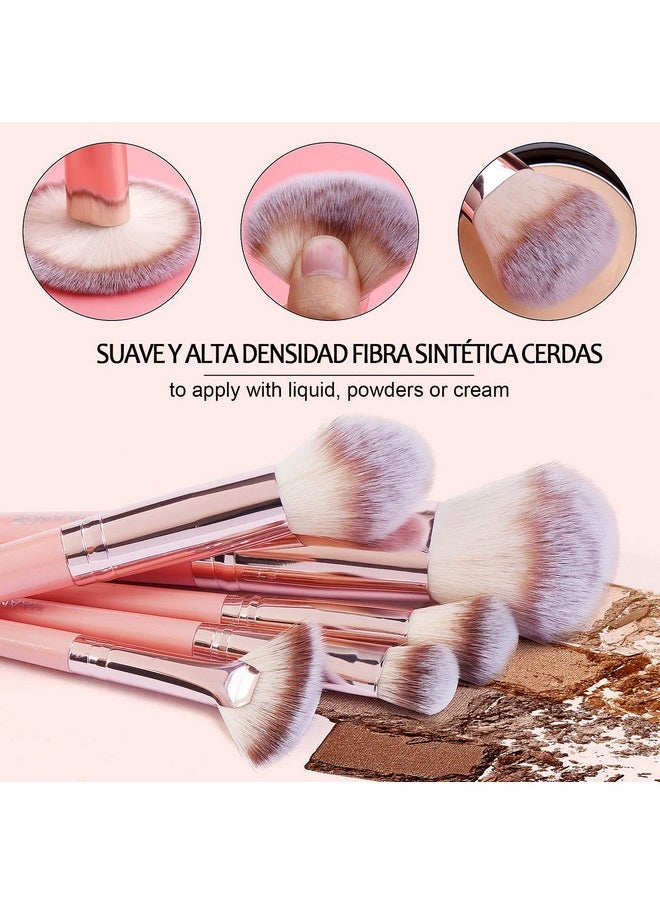 Makeup Brushes, MAANGE 20Pcs Makeup Brush Set Premium Synthetic Foundation Face Powder Blush Concealers Make Up Brushes Sets with Gift Box（Pink)