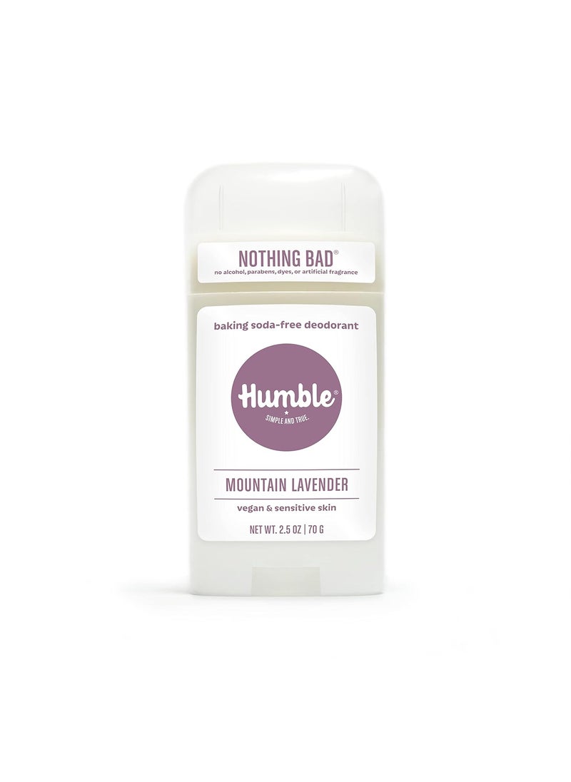 HUMBLE BRANDS Aluminum-Free Deodorant, Vegan and Cruelty- free, Formulated for Sensitive Skin, Mountain Lavender, 2.5 Ounce (Pack of 1)