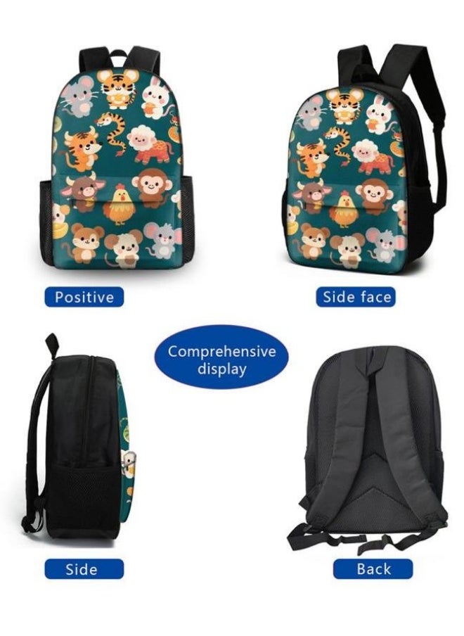 [Super new special offer] Cartoon theme bag three-piece set | double-shoulder + hand-held + storage pen bag | gift self-use good-looking - 610
