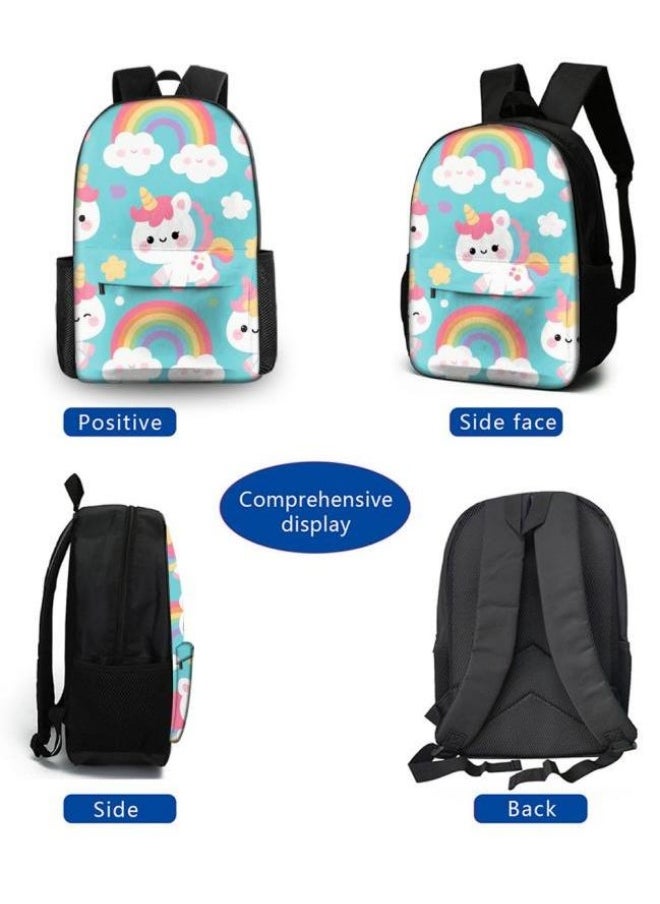 [Super new special offer] Cartoon theme bag three-piece set | double-shoulder + hand-held + storage pen bag | gift self-use good-looking - 596
