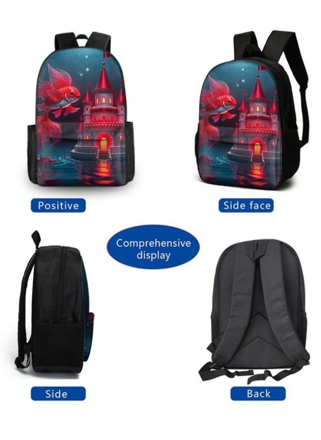 The latest universal cartoon new three-piece schoolbag (for students, teenagers, children) - 59