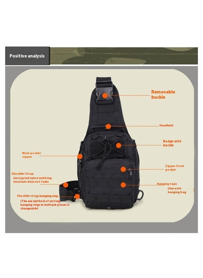 Outdoor Pocket Men's Cross-body Bag Leisure Sports Cycling Small Chest Bag (black)