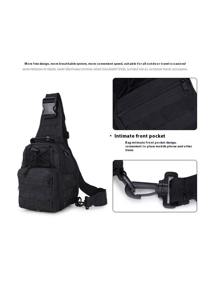 Outdoor Pocket Men's Cross-body Bag Leisure Sports Cycling Small Chest Bag (black)