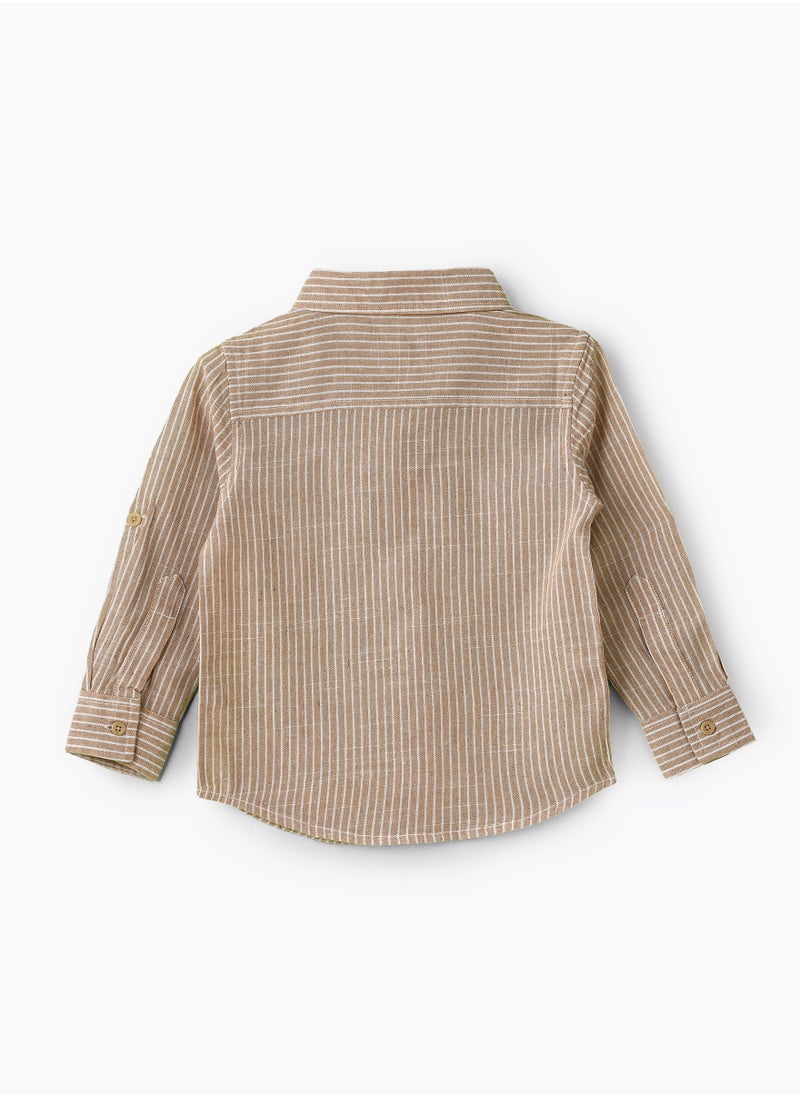 Boys Woven Cotton Striped Shirt