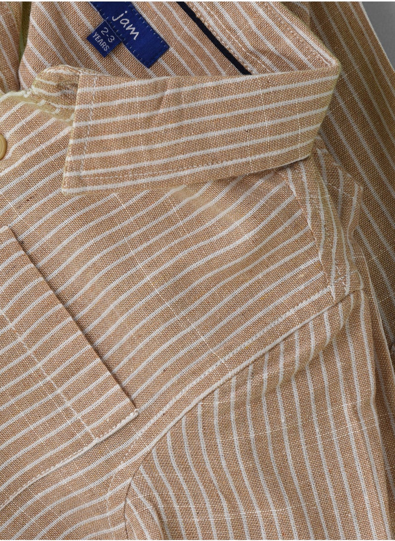 Boys Woven Cotton Striped Shirt