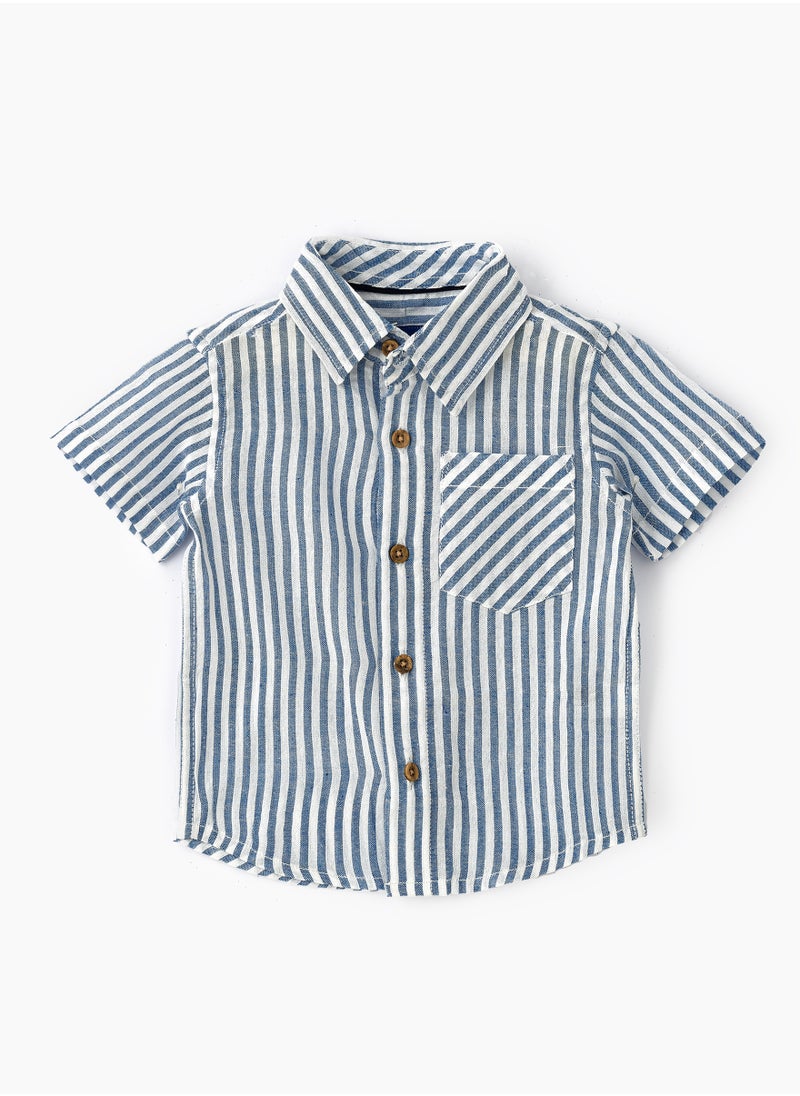 Boys Woven Cotton Striped Shirt