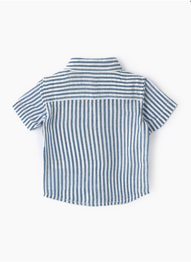 Boys Woven Cotton Striped Shirt