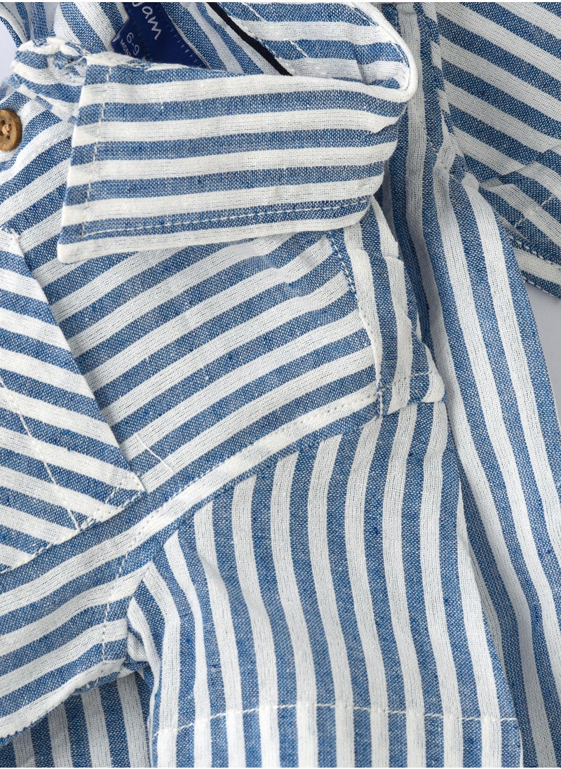 Boys Woven Cotton Striped Shirt