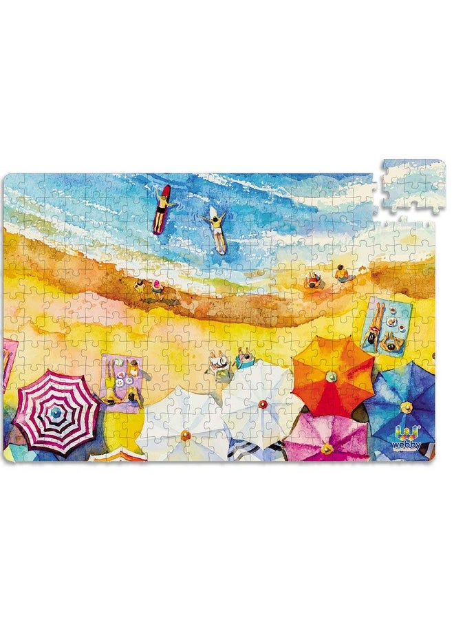 Webby Kids The Beach Painting Jigsaw Puzzle, 252 Pieces