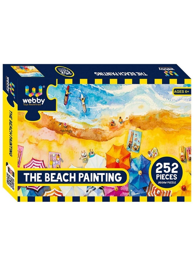 Webby Kids The Beach Painting Jigsaw Puzzle, 252 Pieces