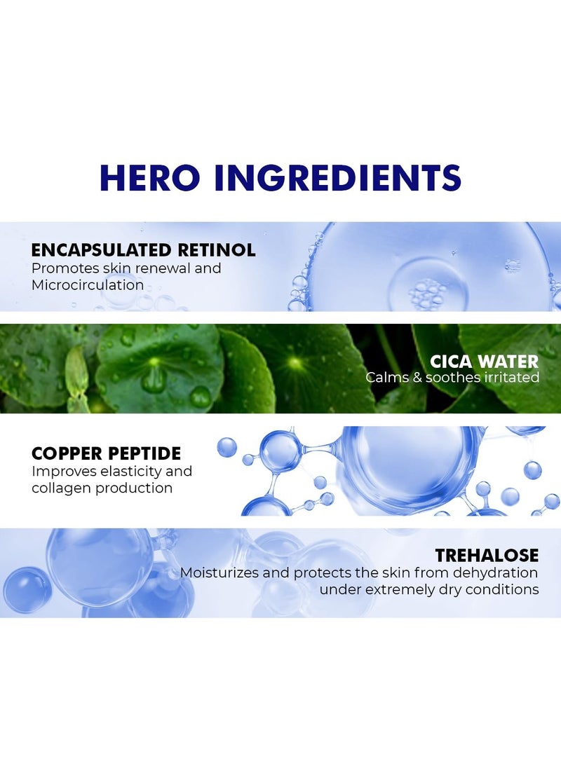 0.2% Retinol Serum for Face | 30ml | Multi Peptide Anti Aging Serum, Reduces Fine Lines & Wrinkles, For Men & Women, Probiotics & Cica Water - The Defender