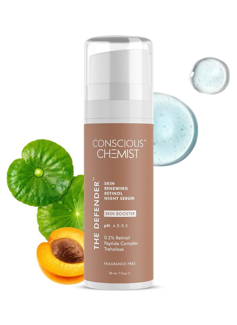 0.2% Retinol Serum for Face | 30ml | Multi Peptide Anti Aging Serum, Reduces Fine Lines & Wrinkles, For Men & Women, Probiotics & Cica Water - The Defender