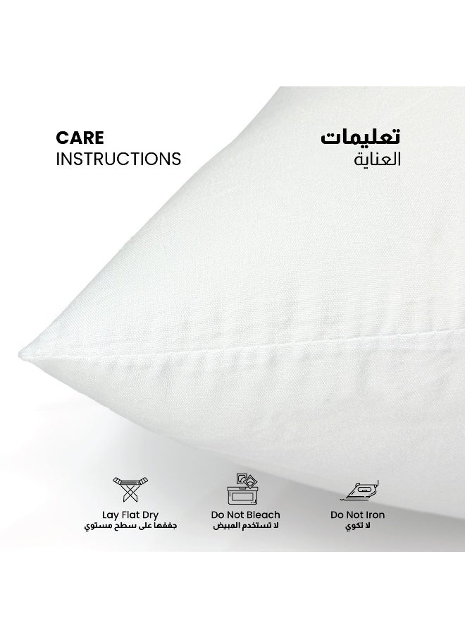 Bedding Throw Pillows Insert Cushion Filler Outer Cover Hd Microfiber Filling 275 Grams Ultra Soft Fiber Size 30X30Cm , 12X12Inch Cushion Inserts Home Decor White (Pack Of 2)