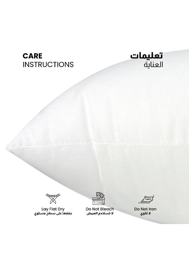 Bedding Throw Pillows Insert Cushion Filler Outer Cover Non Woven Hollowfiber Filling 400 Gm Ultra Soft Fiber Size 30X50Cm , 12X20Inch Cushion Inserts Home Decor White (Pack Of 4)