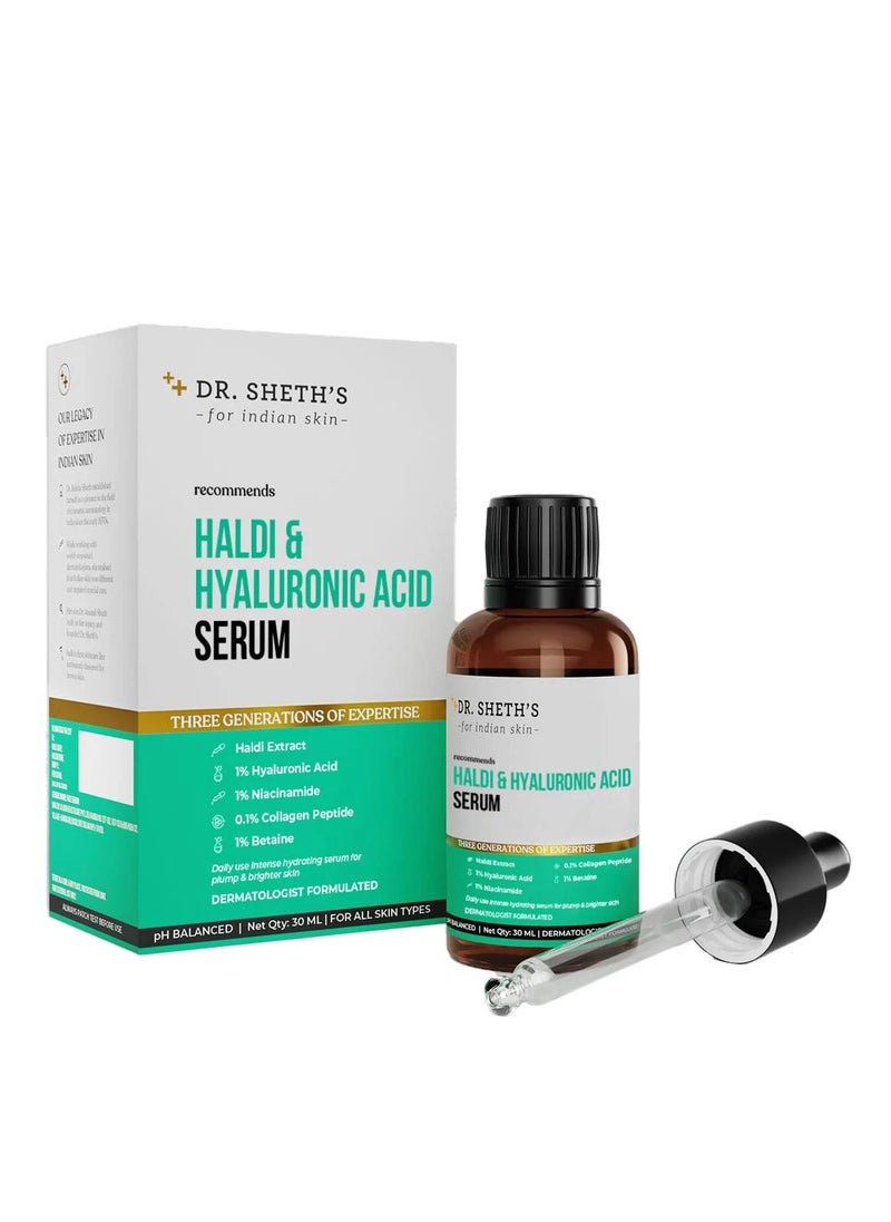 Dr. Sheth's Haldi & Hyaluronic Acid Serum - 30 Ml