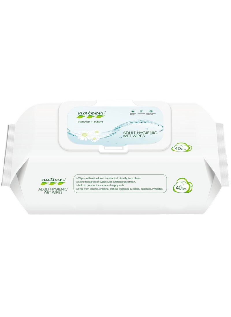 Nateen Multi Purpose Wipes,Pure Water Universal Wipes,40s x 12 Packs (480 Wipes),Big Size Wet Wipes for All Purpose Cleaning,Aleo vera & Jasmine Lotion for Sensitive Skin.