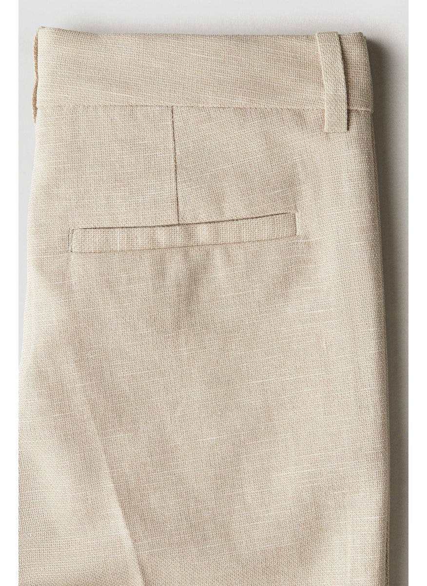 Linen-Blend Suit Trousers