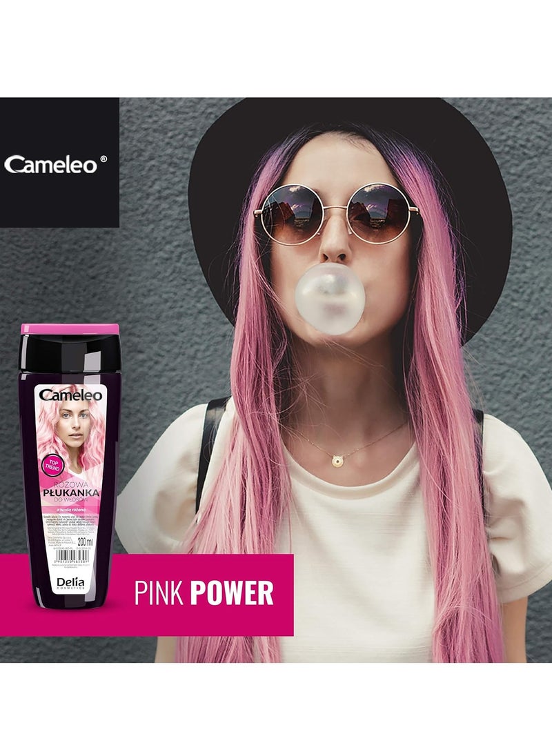 Pink Hair Toner with Rose Water NO Yellow Shades Tones Semi Permanent Hair Dye Blonde Grey Hair Colour and Care Paraben Free 200ml