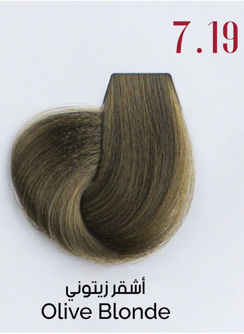 Ve Beauty Care Hair Dye 7.19 Olive Blonde – Nourishing Hair Color with Avena Protein, 100ml