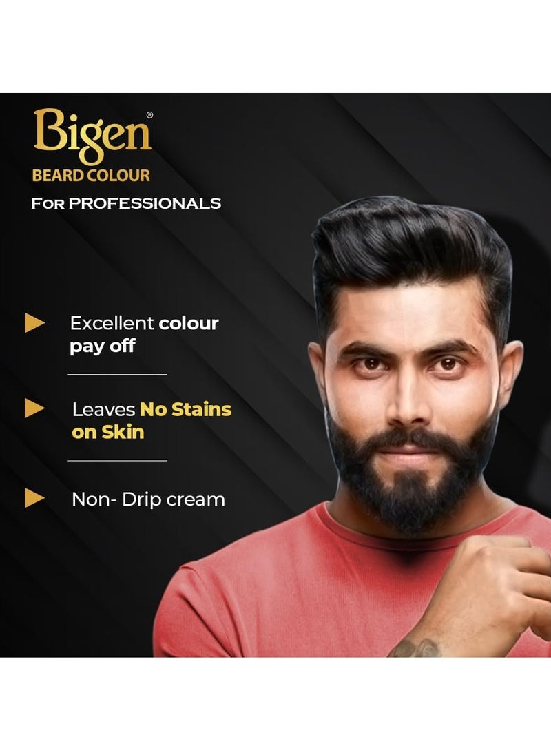 Bigen Professional Beard colour B102 Brown Black| Leaves no Stains, 40g+40g