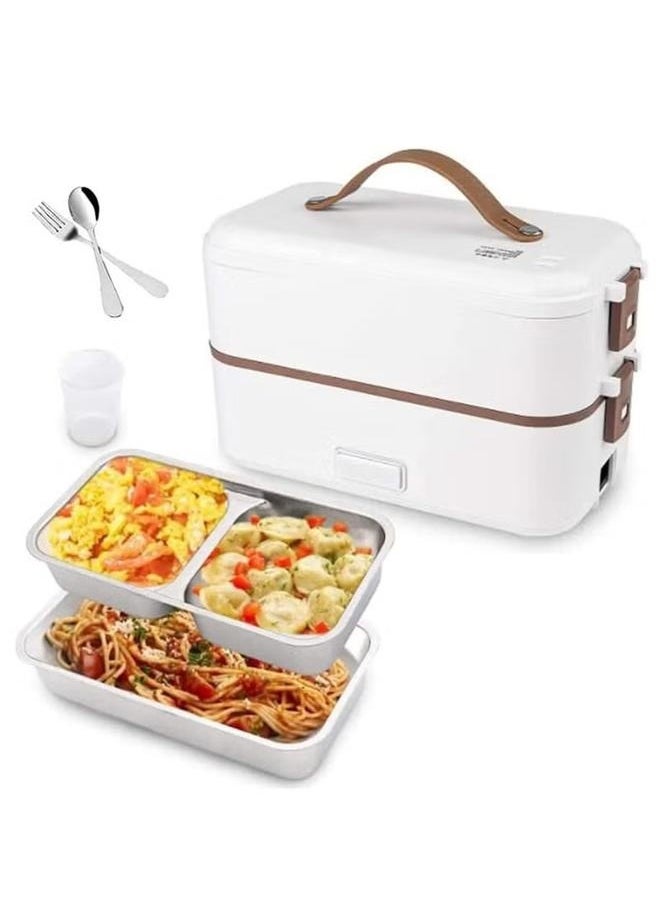 Self Cooking Electric Steamer Lunch Bento Box Mini Warmer Rice Cooker for Adult Kids Home Office School Travel Cook Raw Food