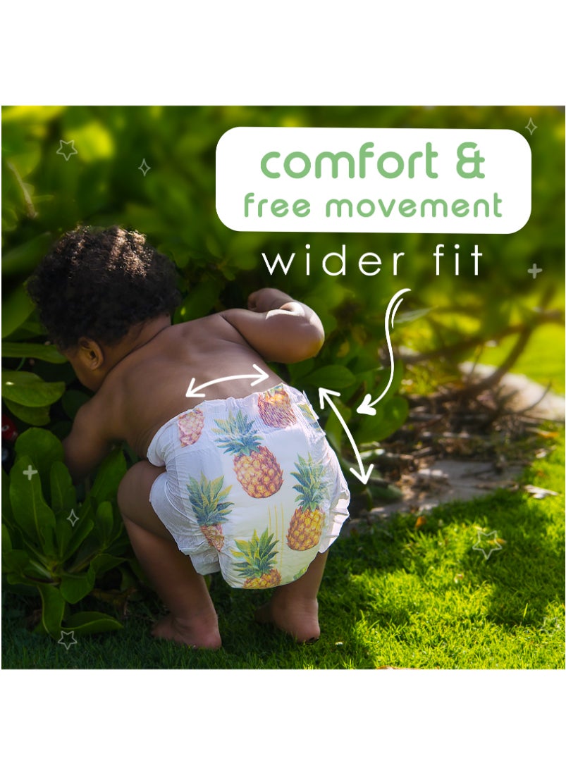Organic Bamboo Tape Style Diapers Size 4 6-12 Months Eco-Friendly Nappies With Wetness Indicator 48 Diapers