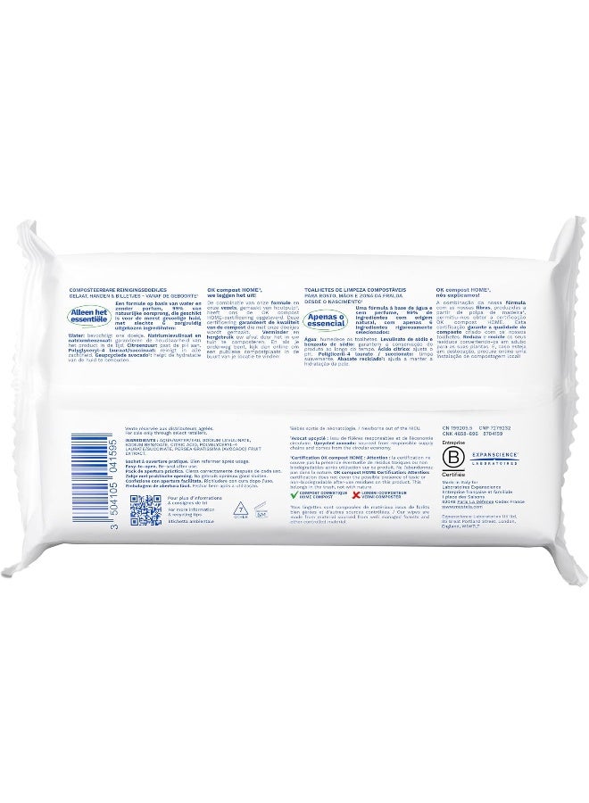 Home Compostable Fragrance-Free Cleansing Water Wipes with Natural Avocado