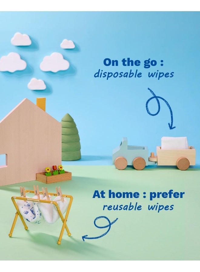 Home Compostable Fragrance-Free Cleansing Water Wipes with Natural Avocado