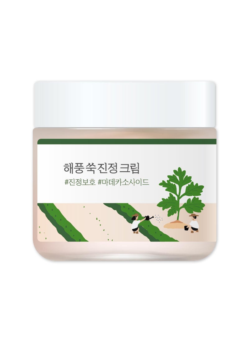 ROUND LAB Mugwort Calming Cream 80ml / Soothing, Moisturizing, Madecassoside, Calming Cream