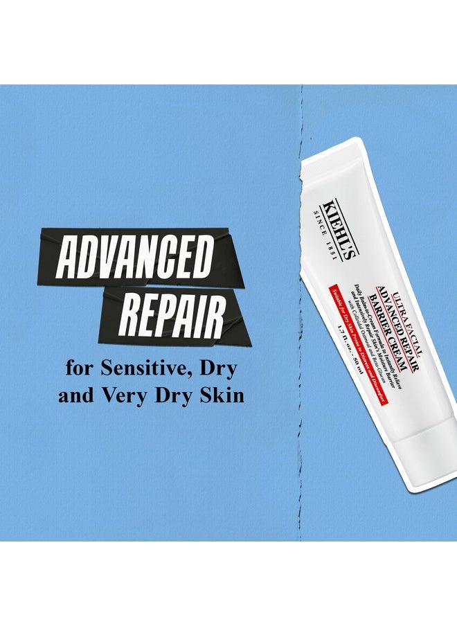 Kiehl's Ultra Facial Advanced Repair Barrier Cream, Intensive Treatment Relieves Dry + Sensitive Skin, Rapidly Reduces Redness and Soothes, Fast-Absorbing Breathable Formula, Paraben-Free - 1.7 fl oz