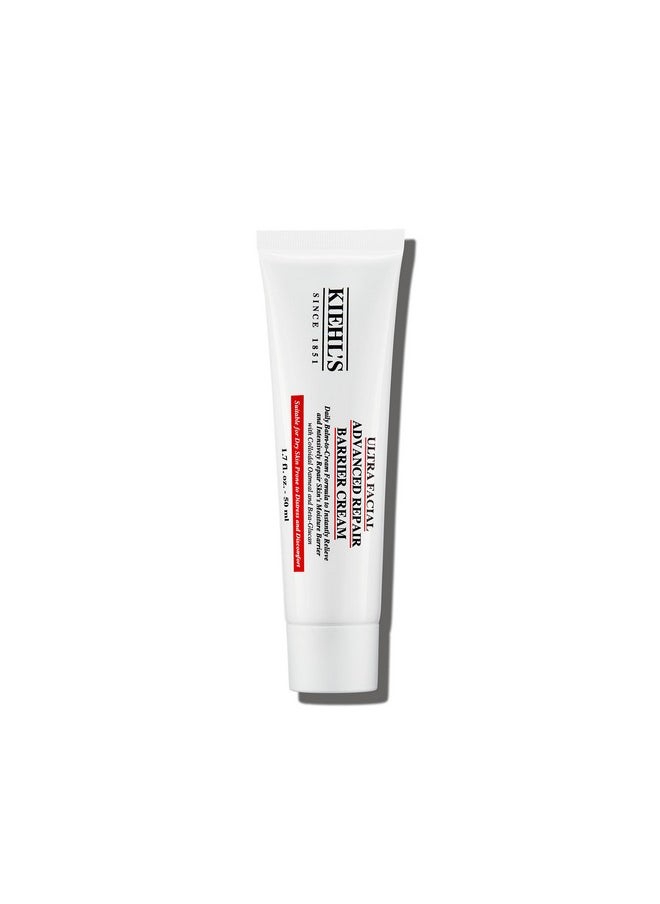 Kiehl's Ultra Facial Advanced Repair Barrier Cream, Intensive Treatment Relieves Dry + Sensitive Skin, Rapidly Reduces Redness and Soothes, Fast-Absorbing Breathable Formula, Paraben-Free - 1.7 fl oz
