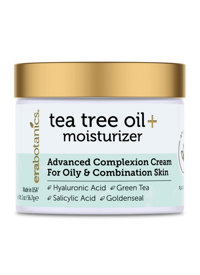 Era Organics Tea Tree Cream Face Moisturizer for Oily Skin - Advanced 7X Balancing Oily Skin Moisturizer - Non-Greasy Moisturizer - Tea Tree Oil for Skin