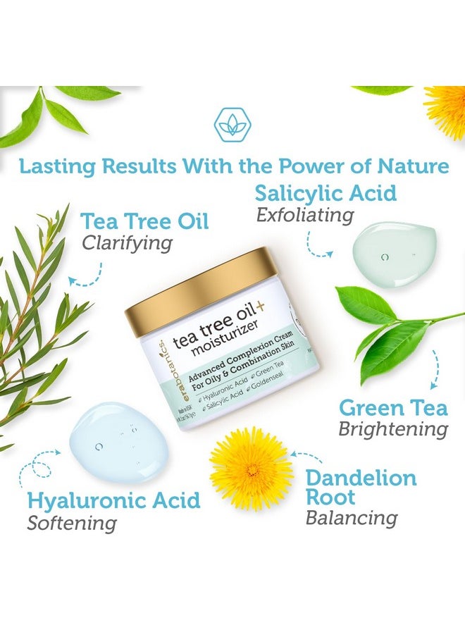 Era Organics Tea Tree Cream Face Moisturizer for Oily Skin - Advanced 7X Balancing Oily Skin Moisturizer - Non-Greasy Moisturizer - Tea Tree Oil for Skin