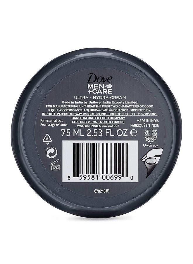 Dove Men+Care Ultra-Hydra Cream with 24 Hour Moisturization, 2.53 Fl Oz (Pack of 2)
