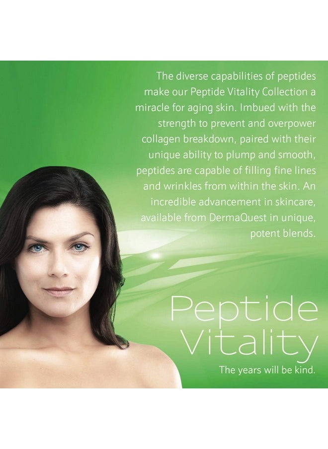 DermaQuest Peptide Vitality Nourishing Peptide Cream - Anti Aging, Hydrating, Face Moisturizer Reduces Wrinkles & Fine Lines - For Normal to Dry Skin - For Men & Women (2oz)