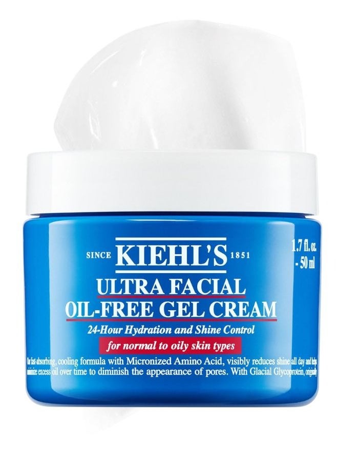 Kiehl’s Ultra Facial Oil-Free Gel Cream – Lightweight Hydrating Gel Moisturizer for Oily & Combination Skin – Shine-Free, Fast-Absorbing Formula – 50ml