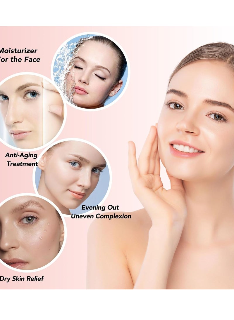 Rose Oil for Face with Rose Petal Flower, Organic Vitamin E Oil for Anti-aging, Scars & Stretch Mark, Gua Sha Face Oil, Natural Massage Body Oil Scented for Dry Skin, Scalp and Nail - 60ml