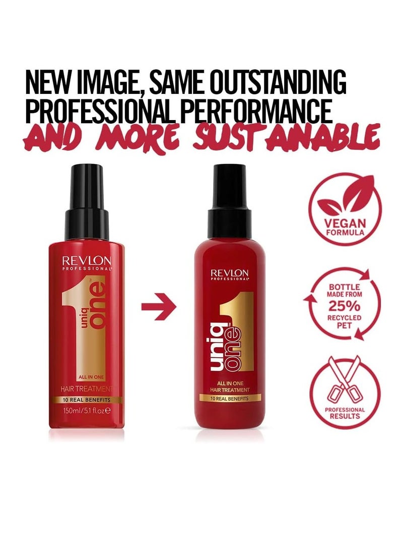 Uniqone Hair Treatment Moisturizing Leave in Hair Treatment Repair for Damaged Hair Hair Treatment Classic Fragrance 150 ml
