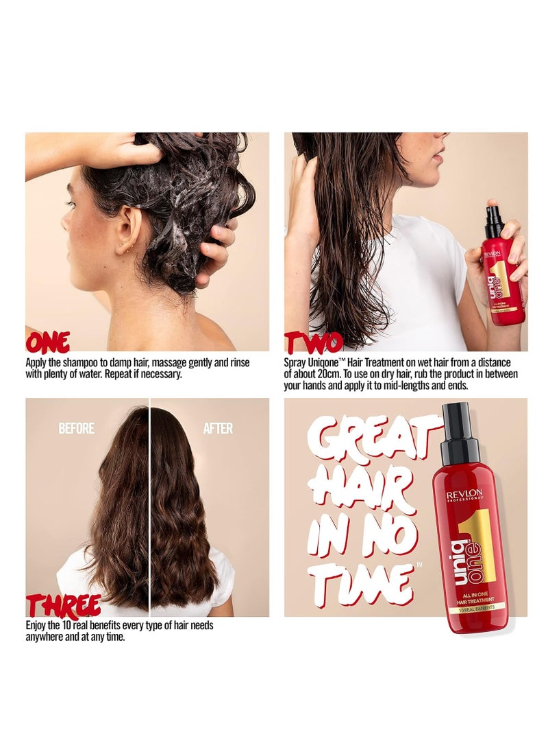 Uniqone Hair Treatment Moisturizing Leave in Hair Treatment Repair for Damaged Hair Hair Treatment Classic Fragrance 150 ml